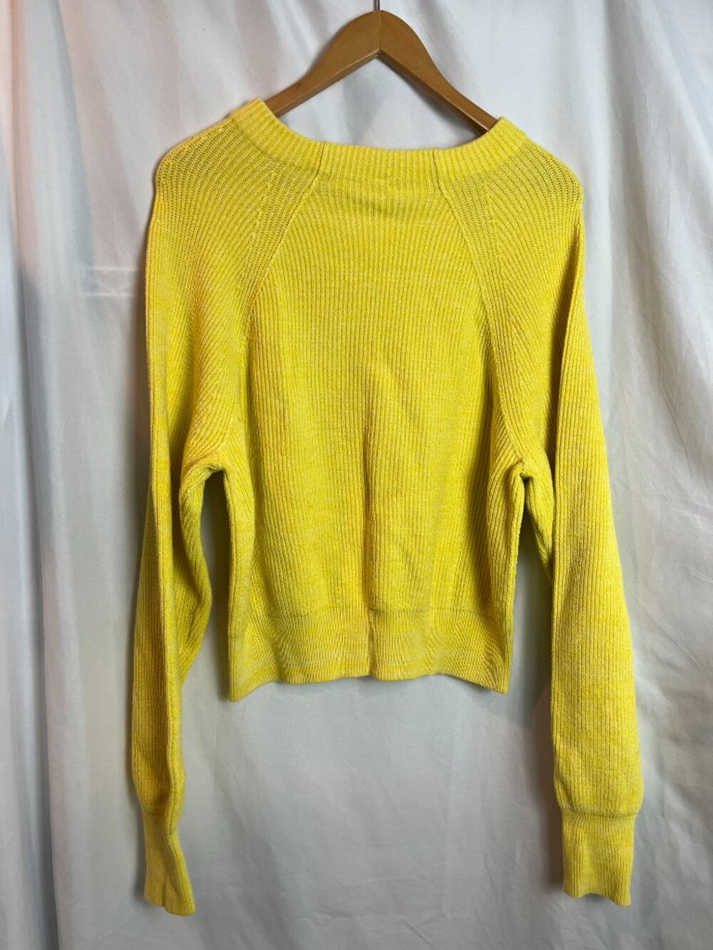 Women's Yellow Free People Crew neck Sweater, Size M - Picture 4 of 5